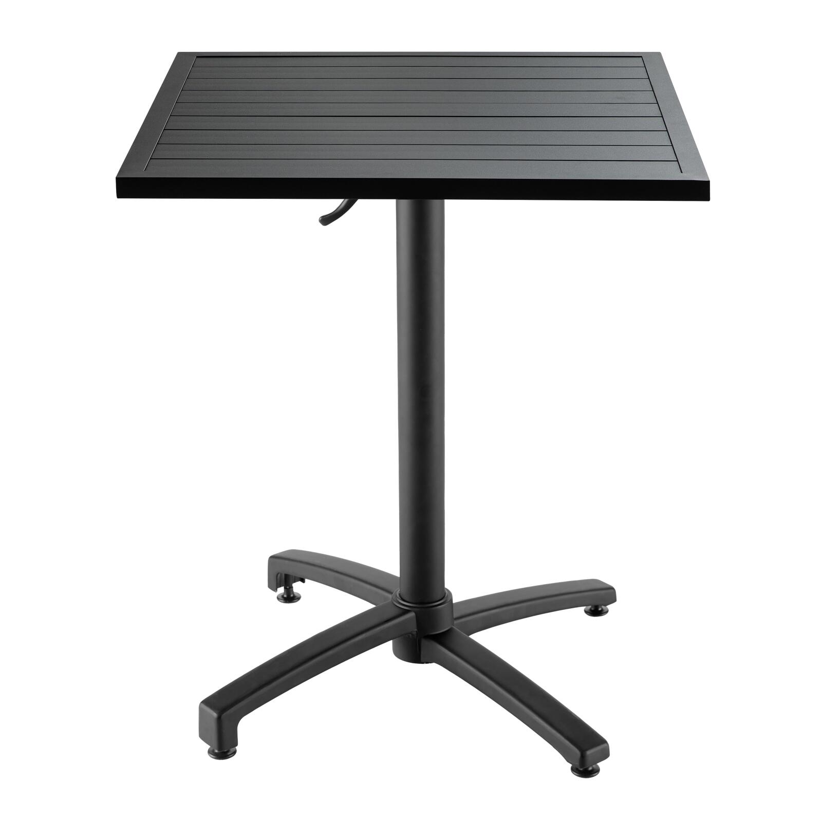 Mesa de jardín cuadrada (70 x 70 cm) de aluminio