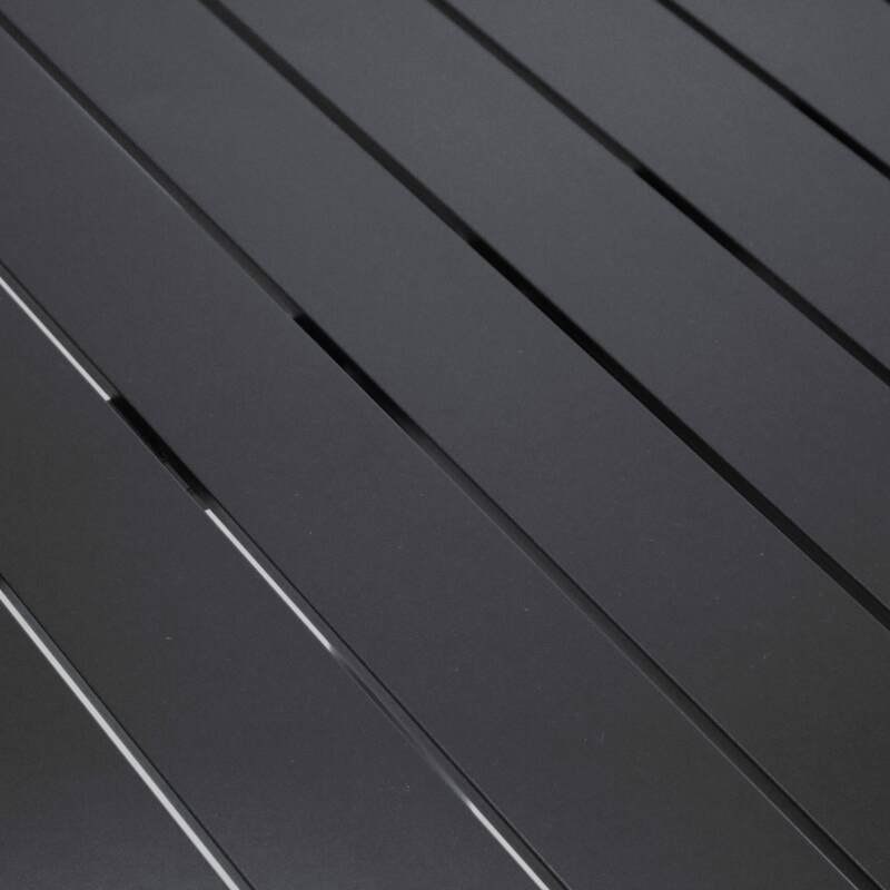 Mesa de jardín cuadrada (70 x 70 cm) de aluminio