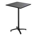 Mesa alta de pie (60 x 60 x 110 cm) de aluminio negro
