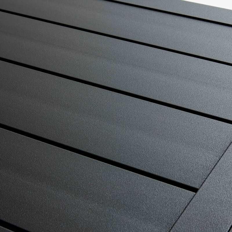 Mesa alta de pie (60 x 60 x 110 cm) de aluminio negro (3/7)