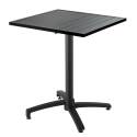 Mesa alta de pie (60 x 60 x 110 cm) de aluminio negro