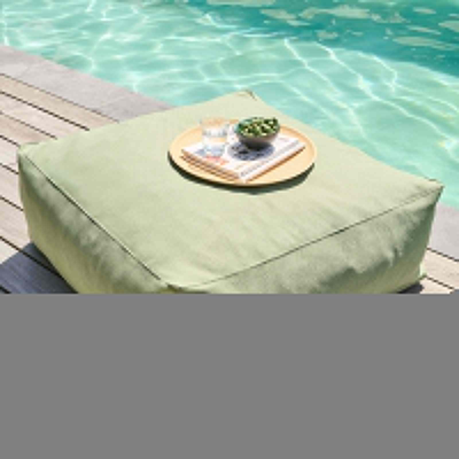 Sofá modular de exterior esquinero de 5 plazas, 2 esquinas y 1 puf