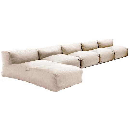 Mobiliario de jardín modular con 4 sillones y 1 chaise longue. | Oviala