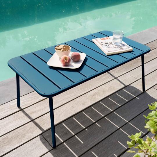 Mesa de centro de jardín rectangular 90 x 50 cm | Oviala