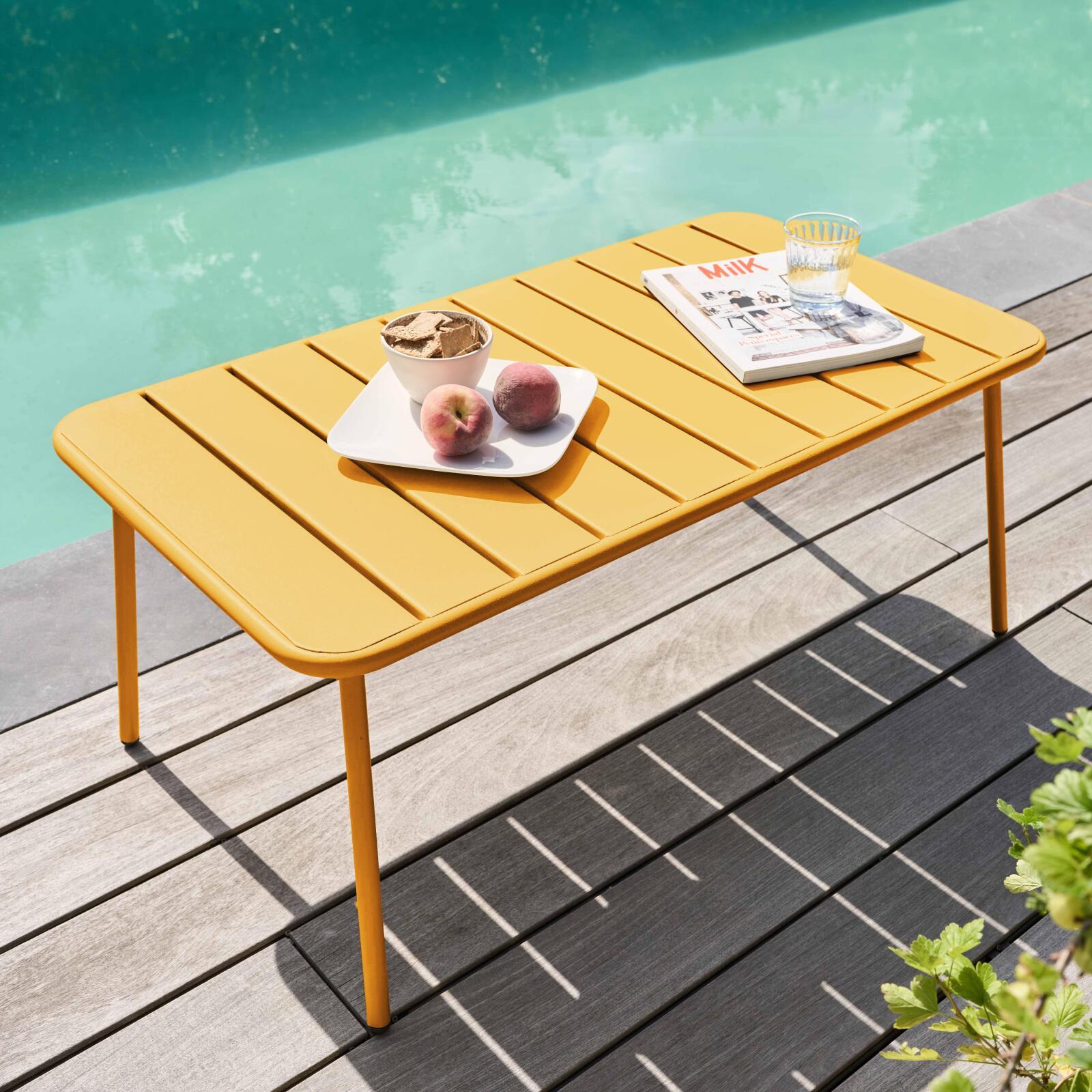 Table basse de jardin rectangulaire 90 x 50 cm
