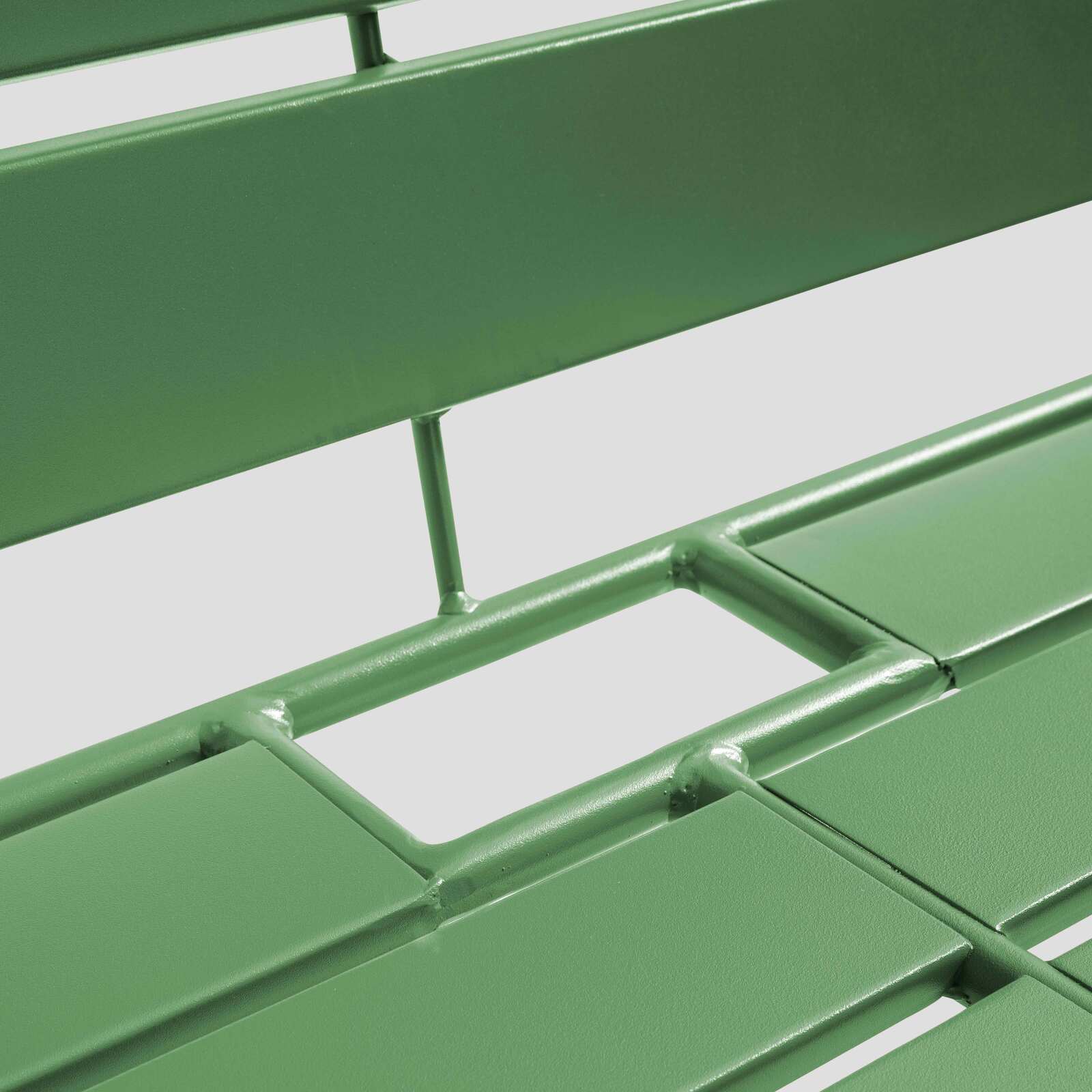 Conjunto de jardín de metal con 2 sillones y 1 banco