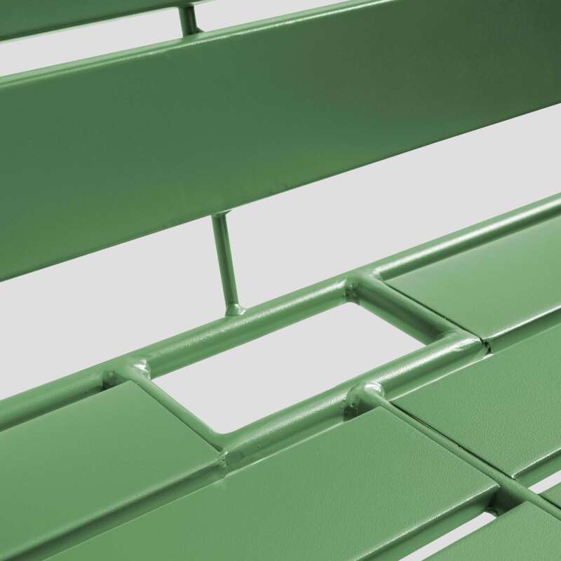 Conjunto de jardín de metal con 2 sillones y 1 banco (6/7)