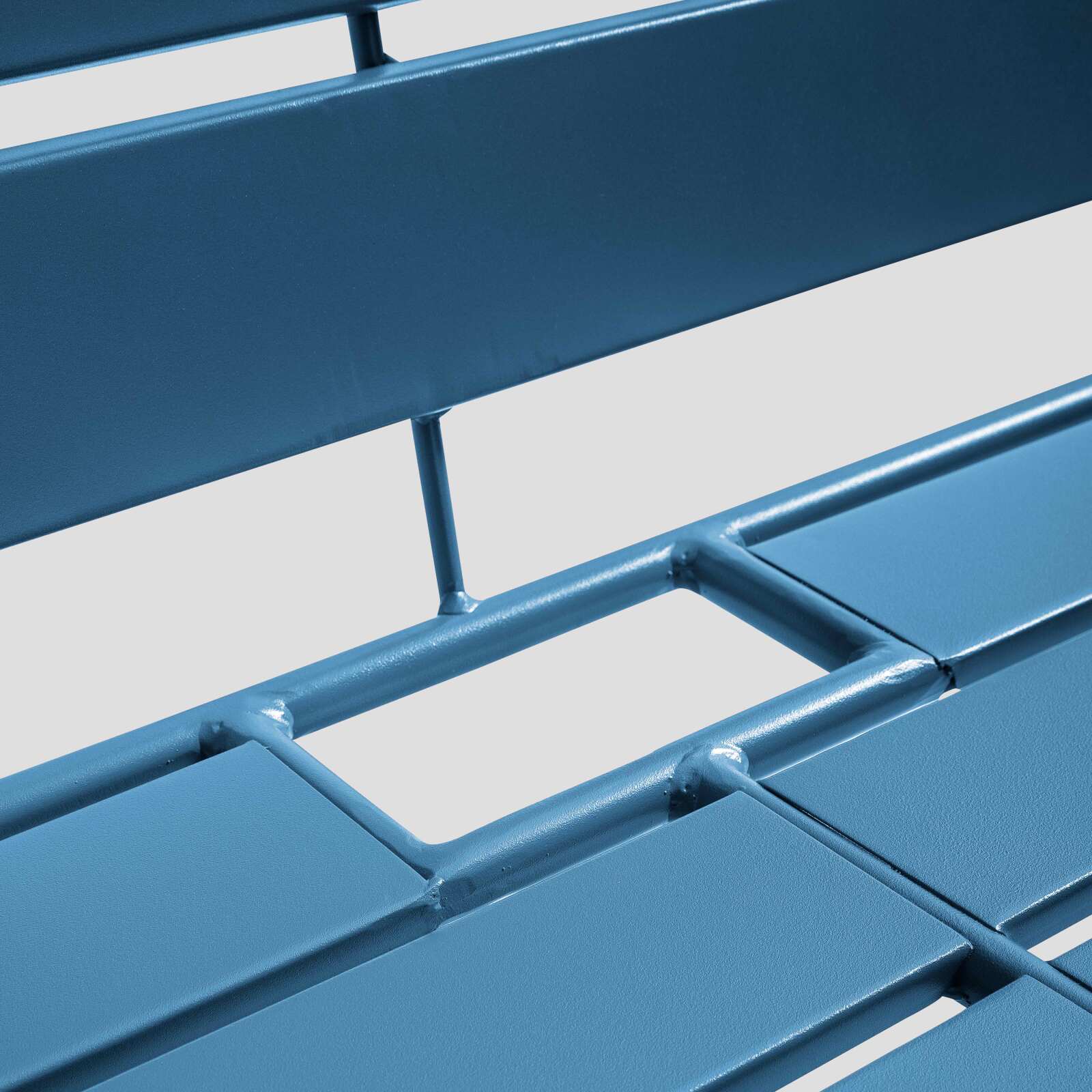 Conjunto de jardín de metal con 2 sillones y 1 banco