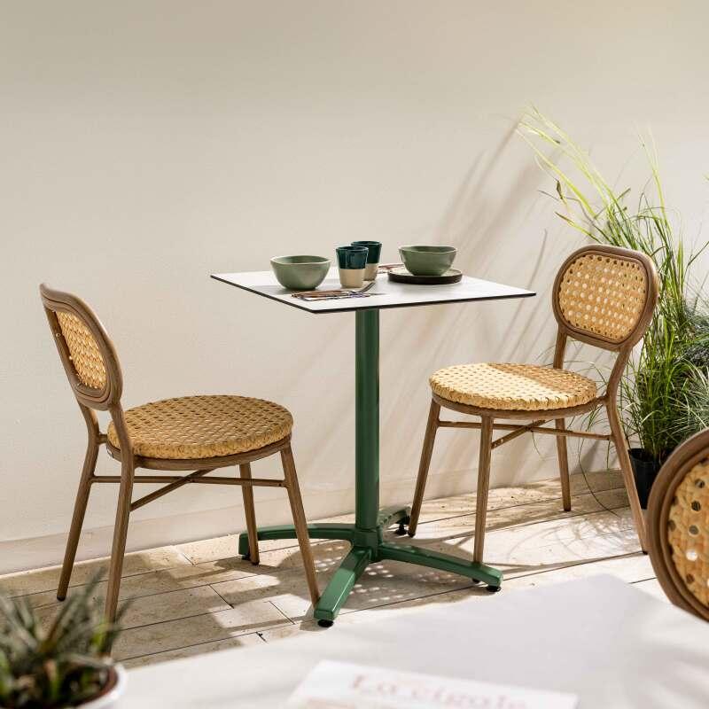 Silla de jardín de aluminio y ratán sintético (5/7)