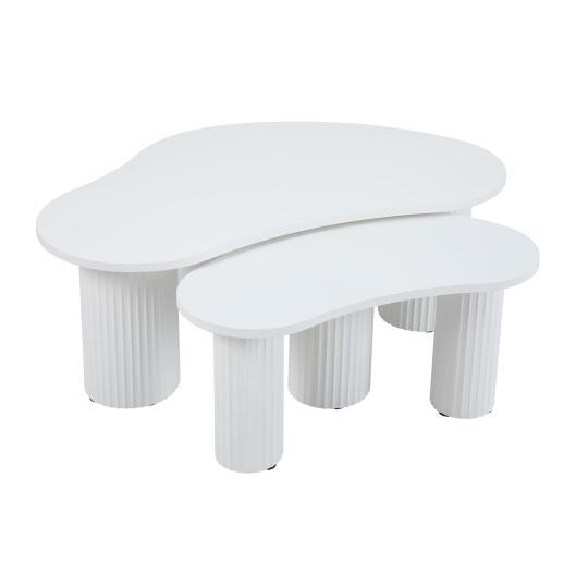 Mesa de centro nido de MDF con decoración de melamina