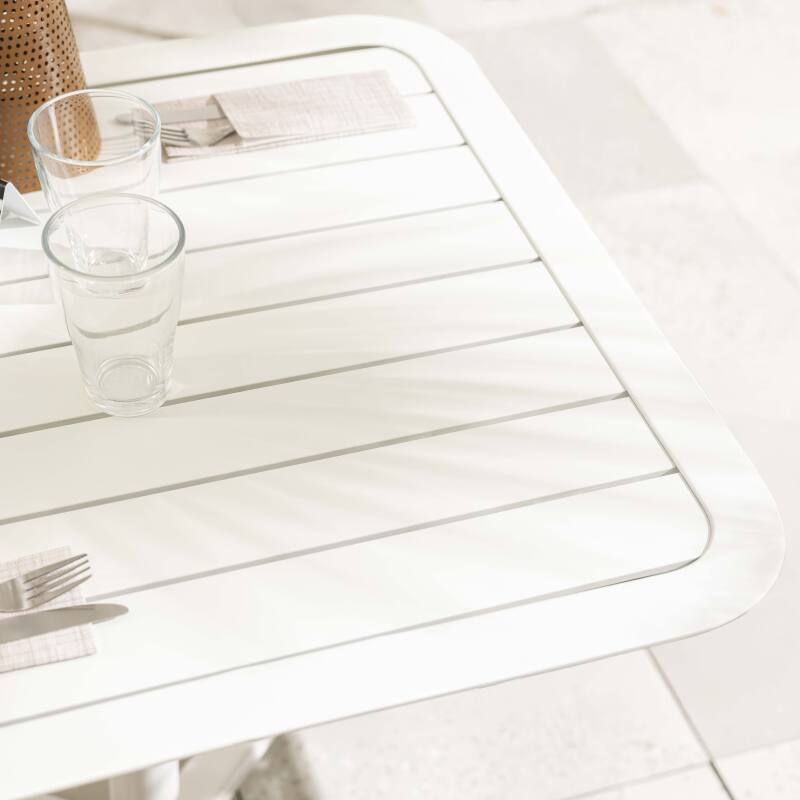 Tablero cuadrado de aluminio para terraza 70 x 70 cm (4/6)