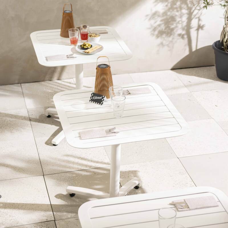 Tablero cuadrado de aluminio para terraza 60 x 60 cm (5/6)