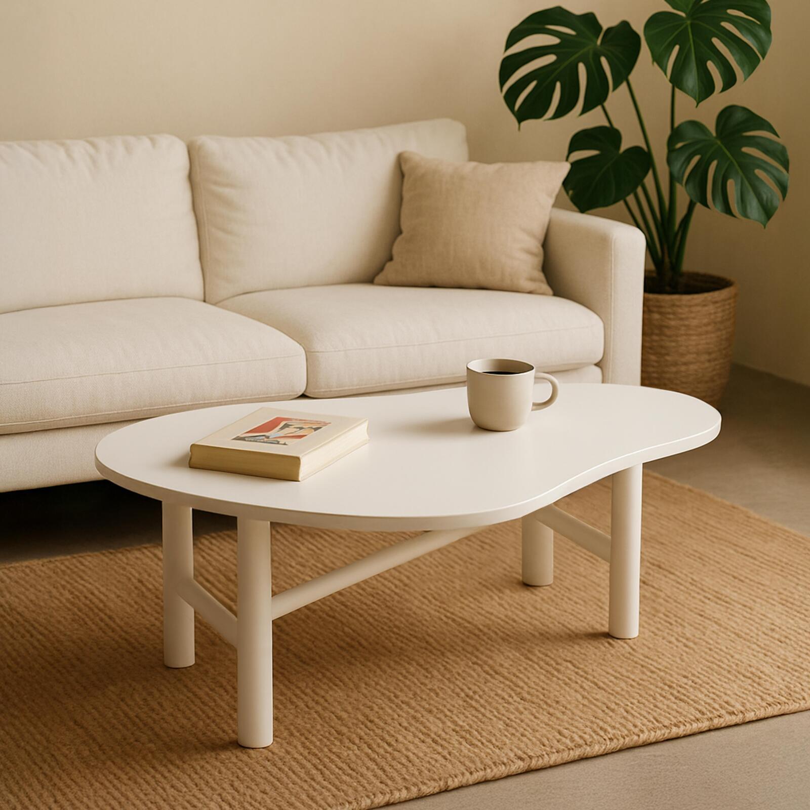 Mesa de centro de MDF con decoración de melamina