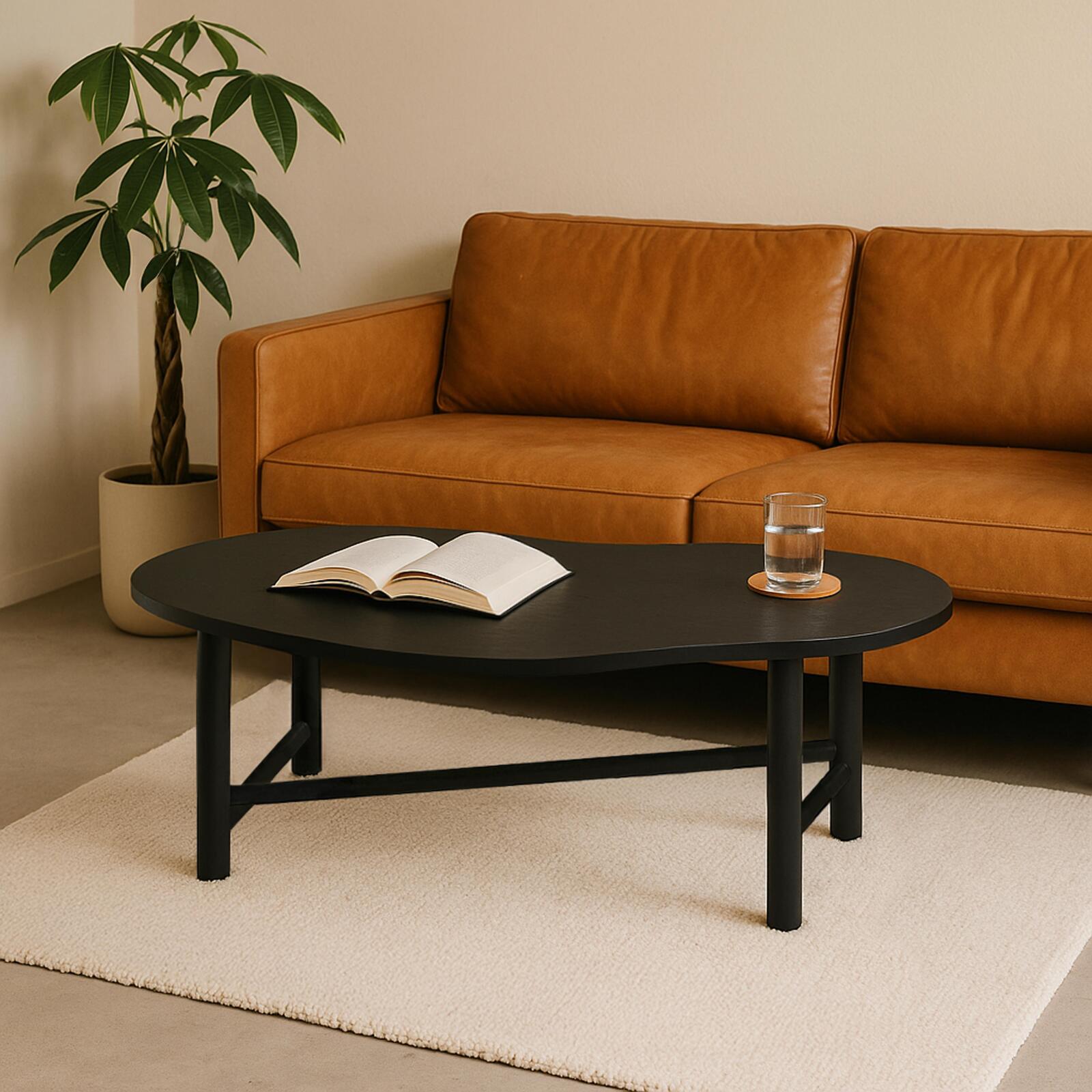 Mesa de centro de MDF con decoración de melamina