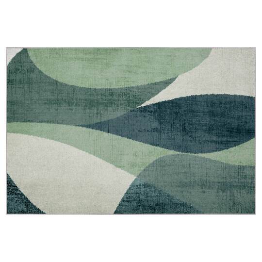 Alfombra rectangular de chenilla de poliéster de pelo corto