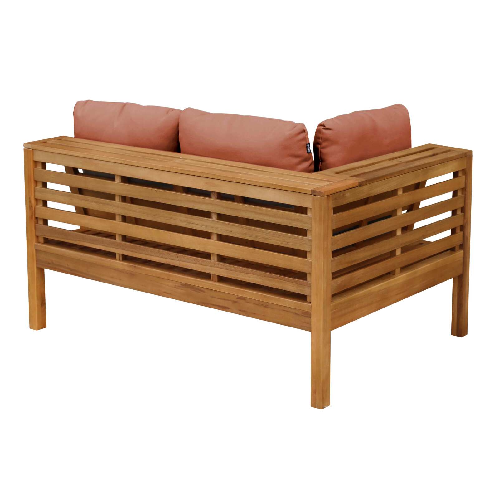 Sofá izquierdo de jardín bajo de madera de eucalipto FSC®