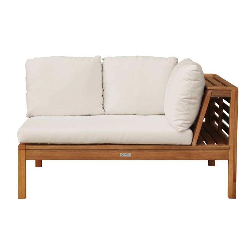 Sofá de jardín bajo de madera de eucalipto FSC® (3/7)