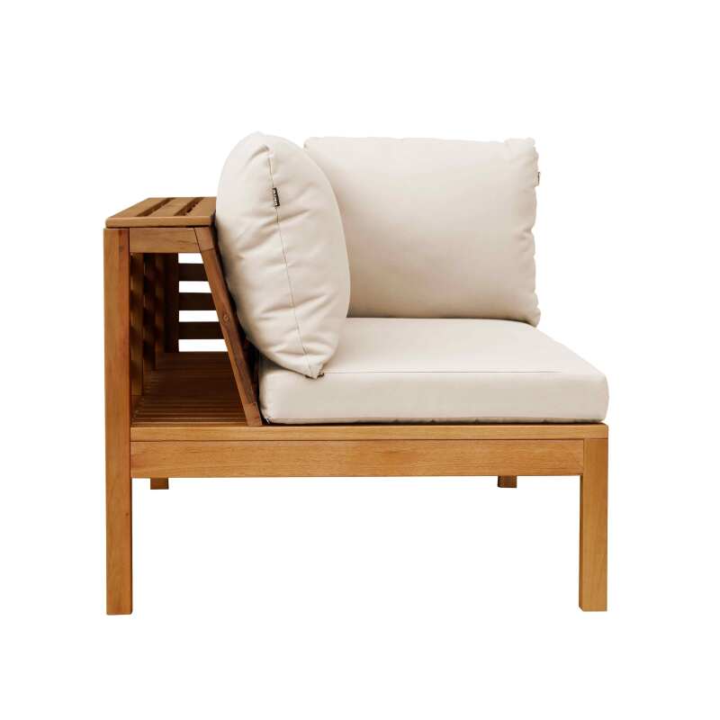 Sofá de jardín bajo de madera de eucalipto FSC® (4/7)