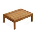 Mueble de jardín de esquina baja de 4 plazas con mesa de madera de eucalipto FSC®