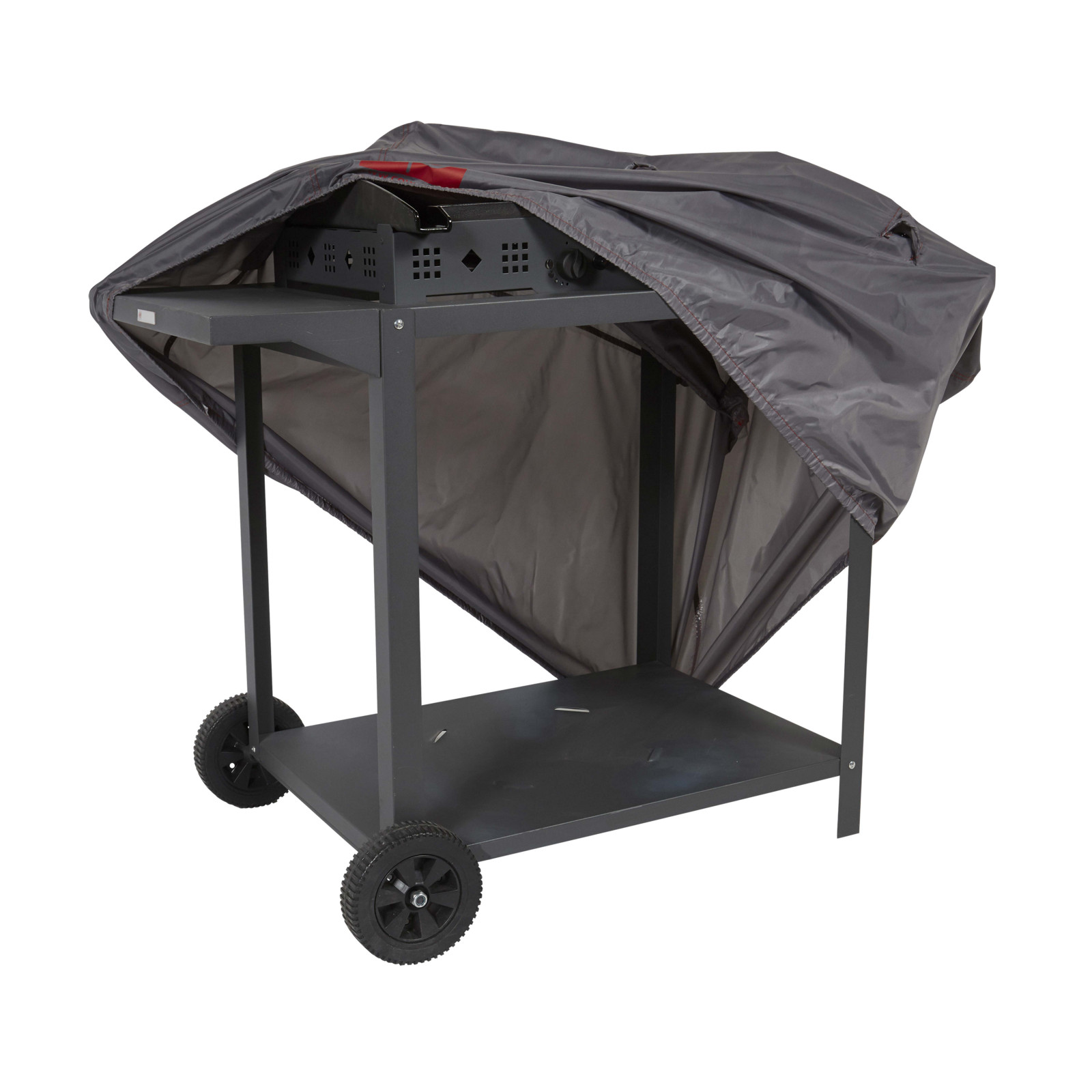 Funda gris para barbacoa rectangular 110 x 58 x 60 cm