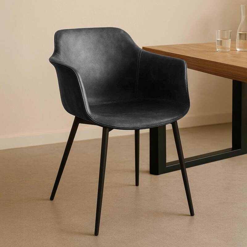 Conjunto de 2 sillones industriales en acero y textil revestido.