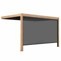 Pérgola bioclimática adosada 4x3m aluminio efecto madera motorizada/iluminada con 1, 2 o 3 persianas