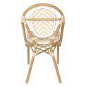 Silla de jardín estilo bistro parisino en aluminio y ratán sintético