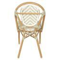 Silla de jardín estilo bistro parisino en aluminio y ratán sintético