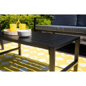 Conjunto de jardín bajo 4 plazas de aluminio compuesto de un sofá, 2 sillones y una mesa de centro