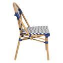 Silla de jardín estilo bistro parisino en aluminio y ratán sintético