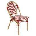 Silla de jardín estilo bistro parisino en aluminio y ratán sintético