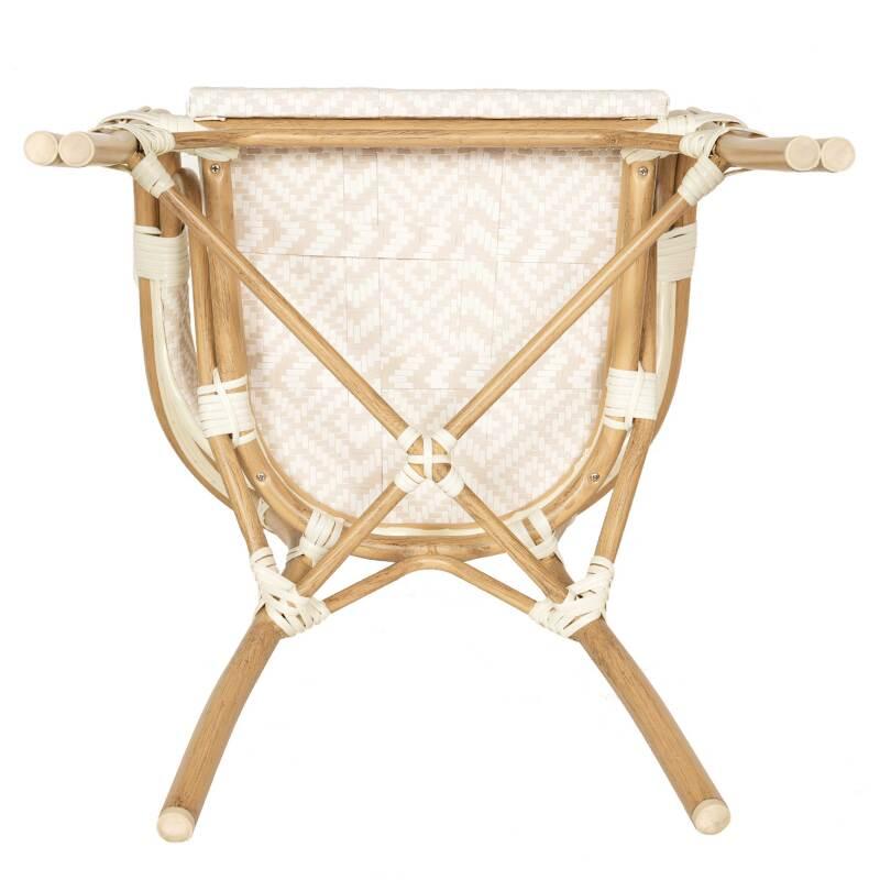 Silla de jardín estilo bistro parisino en aluminio y ratán sintético (4/5)