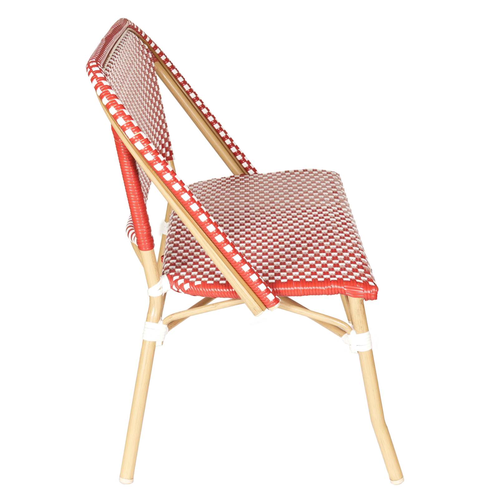 Banco de jardín de aluminio y ratán sintético  Banco de jardín de aluminio y ratán sintético