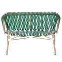 Banco de jardín de aluminio y ratán sintético 