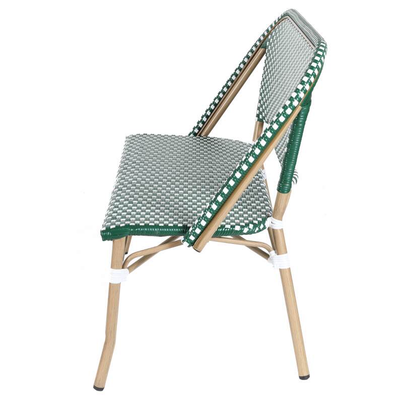 Banco de jardín de aluminio y ratán sintético  (3/5)