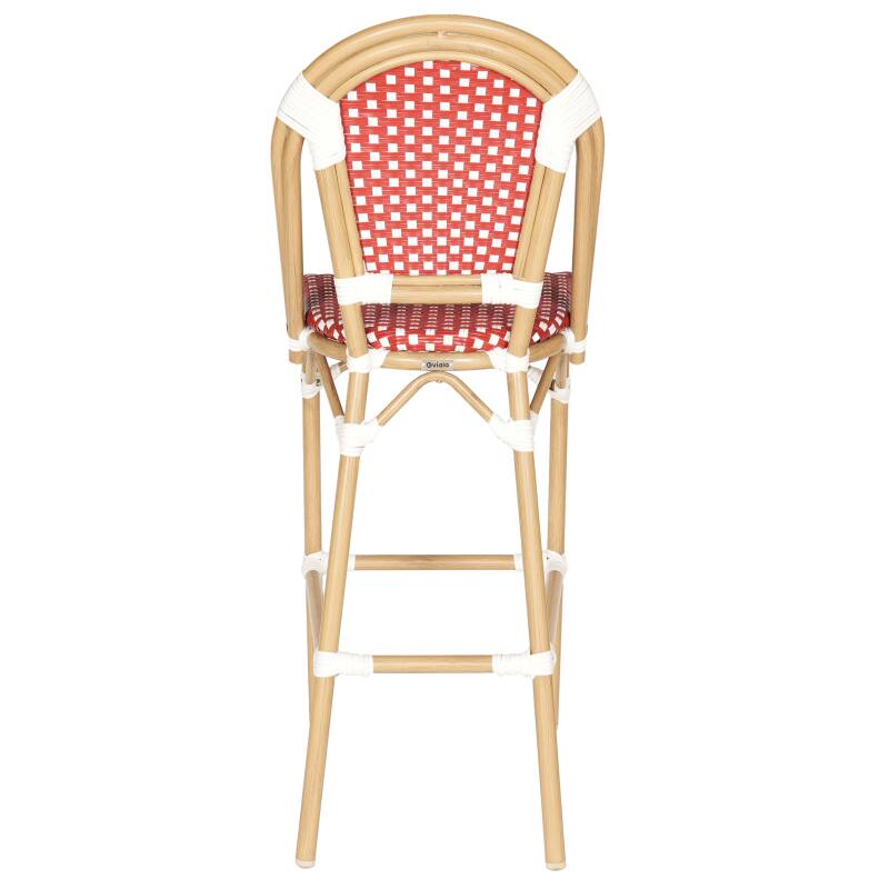 Silla alta de jardín de aluminio y ratán sintético  (4/5)