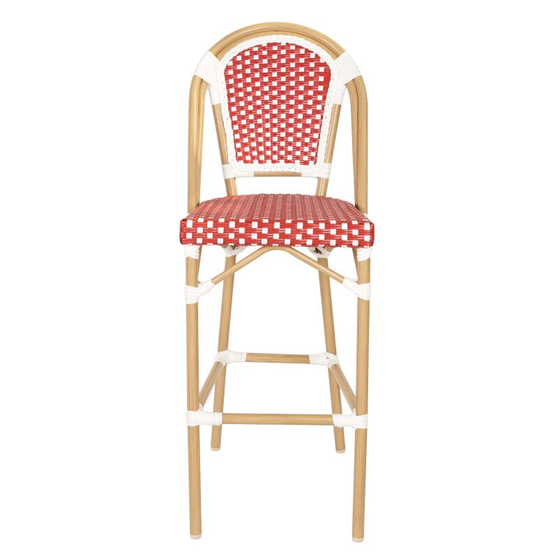 Silla alta de jardín de aluminio y ratán sintético  (2/5)