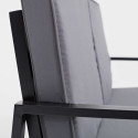 Conjunto de jardín bajo 4 plazas de aluminio compuesto de un sofá, 2 sillones y una mesa de centro