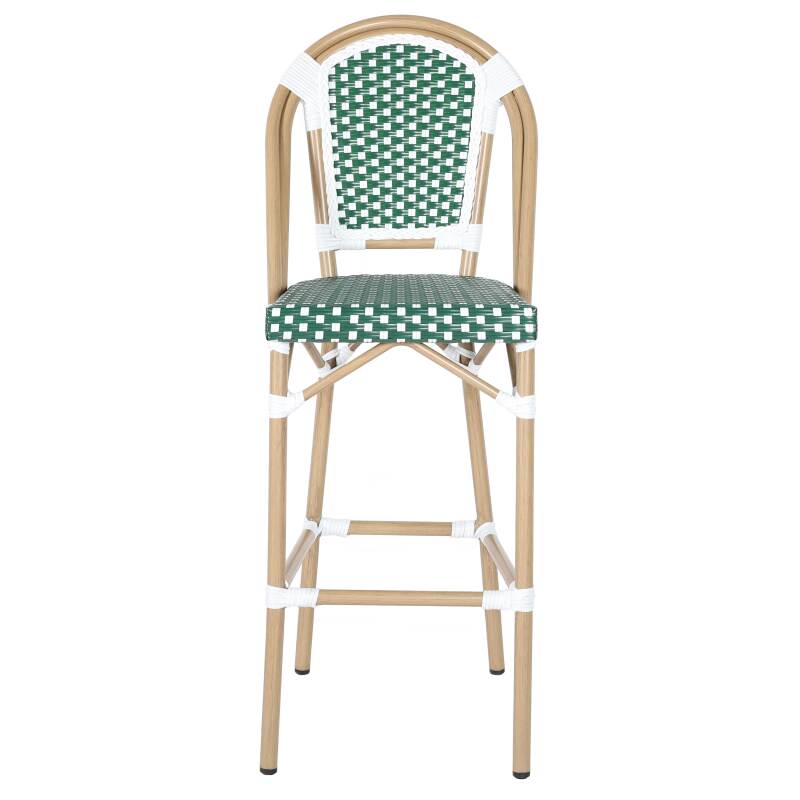 Silla alta de jardín de aluminio y ratán sintético  (2/5)