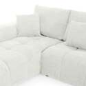 Sofá esquinero con chaise longue izquierda de poliéster acanalado de 3 plazas