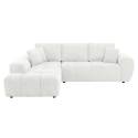 Sofá esquinero con chaise longue izquierda de poliéster acanalado de 3 plazas