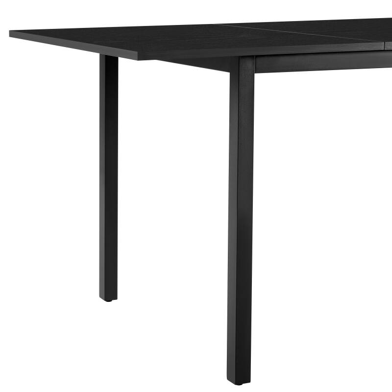 Mesa de comedor rectangular (120/160 x 80 x 75 cm) en MDF acabado melamina