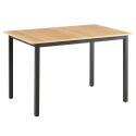 Mesa de comedor rectangular (120/160 x 80 x 75 cm) en MDF acabado melamina