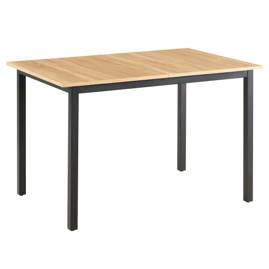 Mesa de comedor extensible rectangular de efecto madera 4 a 6 personas | Oviala