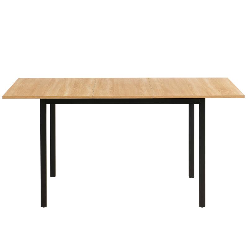 Mesa de comedor rectangular (120/160 x 80 x 75 cm) en MDF acabado melamina