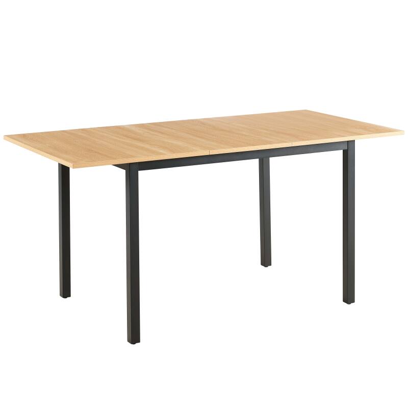 Mesa de comedor rectangular (120/160 x 80 x 75 cm) en MDF acabado melamina
