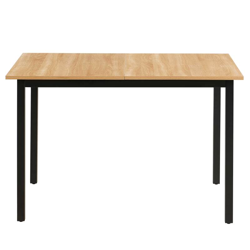 Mesa de comedor rectangular (120/160 x 80 x 75 cm) en MDF acabado melamina