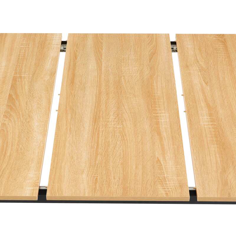 Mesa de comedor rectangular (120/160 x 80 x 75 cm) en MDF acabado melamina