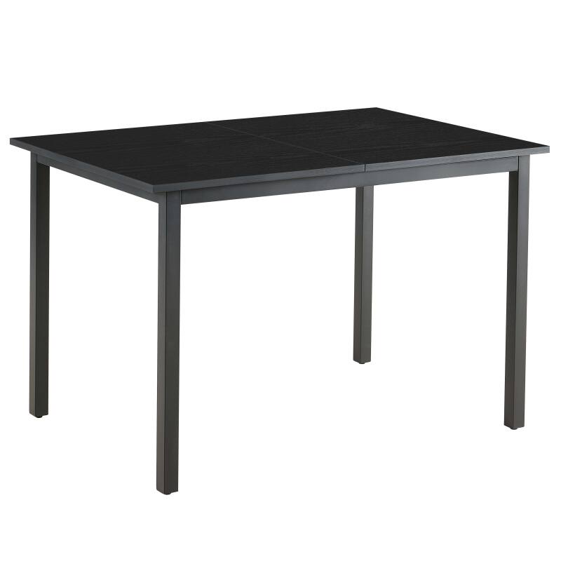 Mesa de comedor rectangular (120/160 x 80 x 75 cm) en MDF acabado melamina