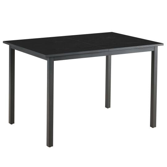 Mesa de comedor rectangular (120/160 x 80 x 75 cm) en MDF acabado melamina